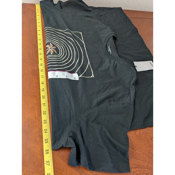 Goodfellow Tshirt XXL Black Casual Mens Palm Tree Tropical Standard Fit Crewneck - Picture 6 of 11